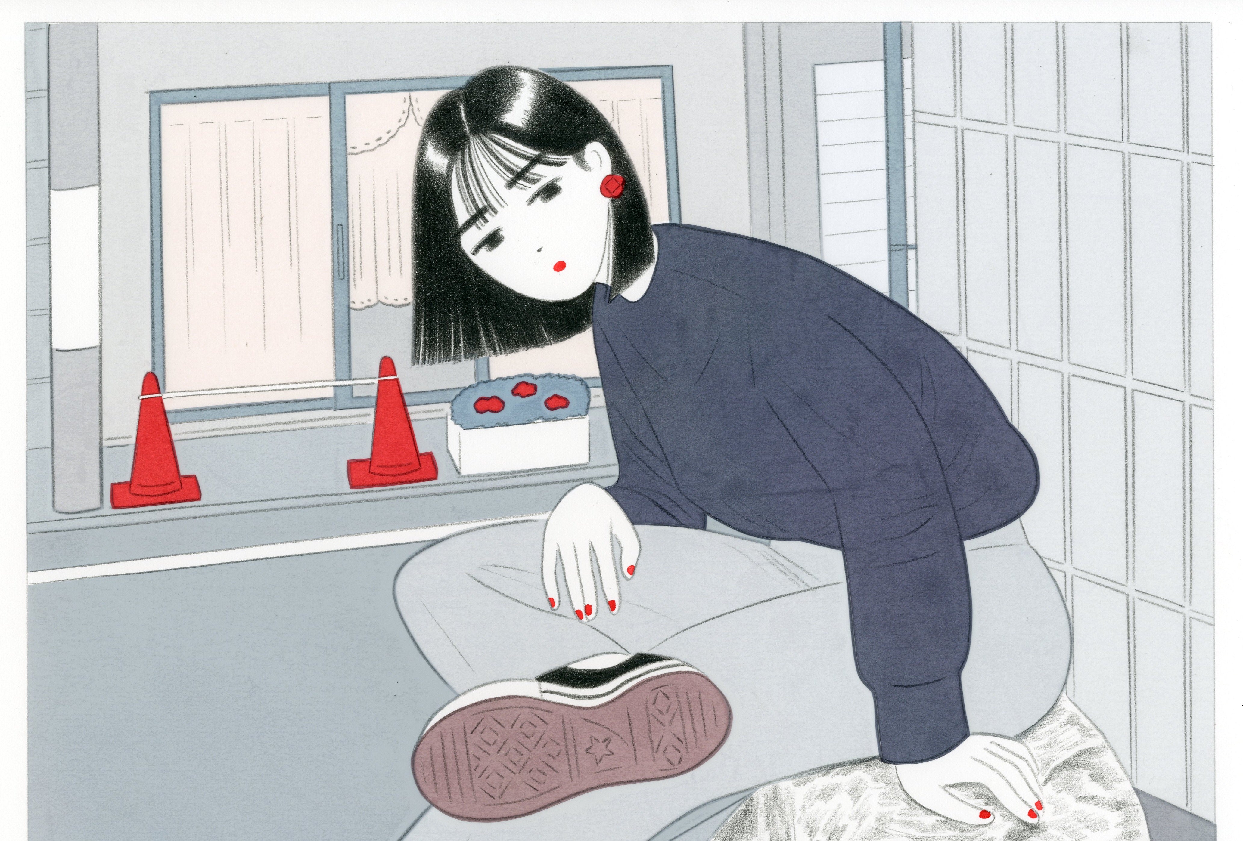 深川優　原画　水彩画 深川優原画水彩画